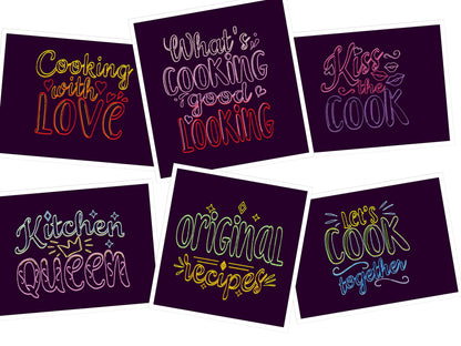 Cooking with Love Lovely Quote Kitchen Set