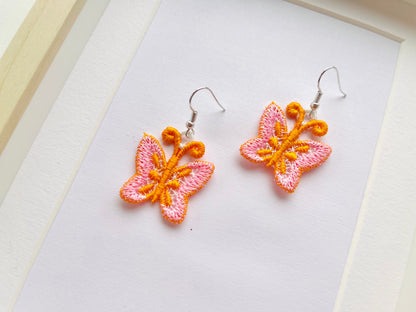 Butterfly Lace Earrings Charm FSL