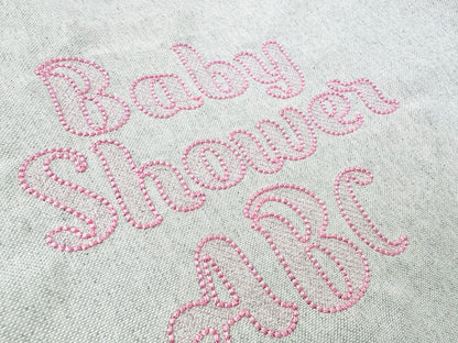 Puffy Bean Stitch Outline Handwritten Font