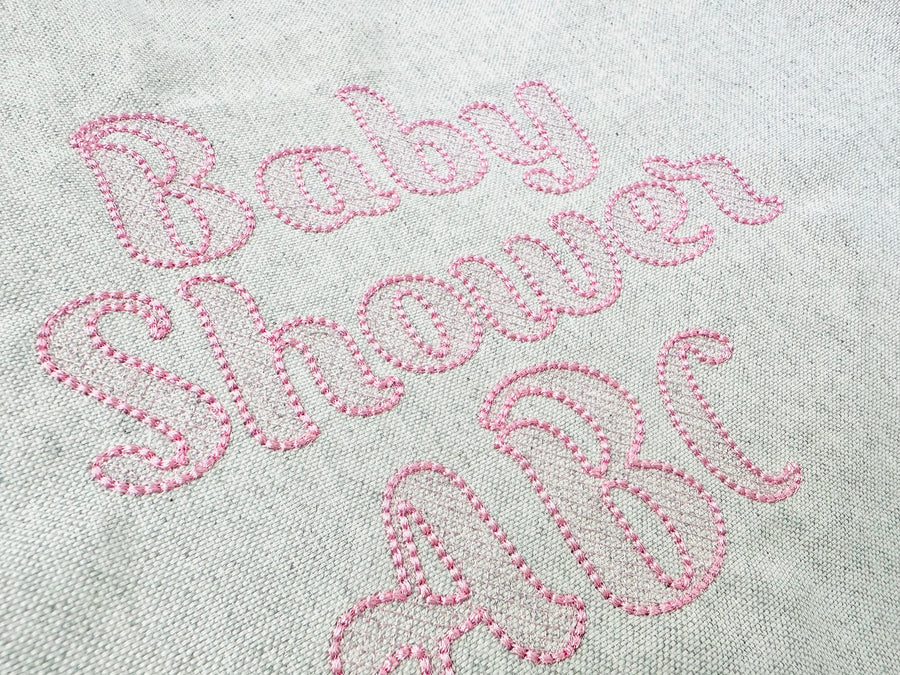 Puffy Bean Stitch Outline Handwritten Font