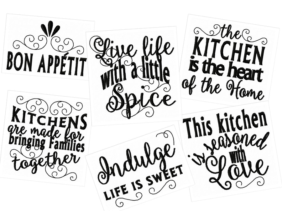 Kitchen Towel Lovely Quote Set