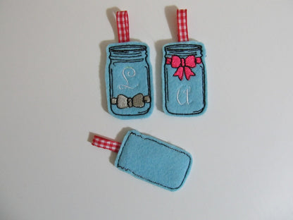 Mason Jar Feltie Set of 4