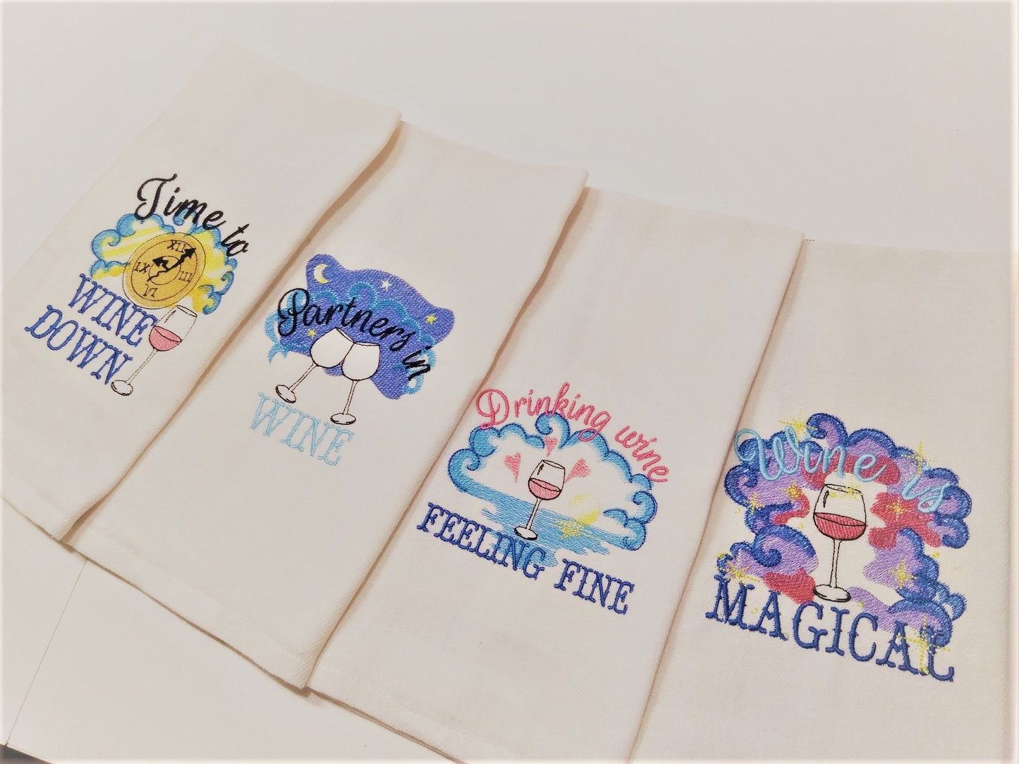 Wine Lovers Saying Kitchen Towel Set