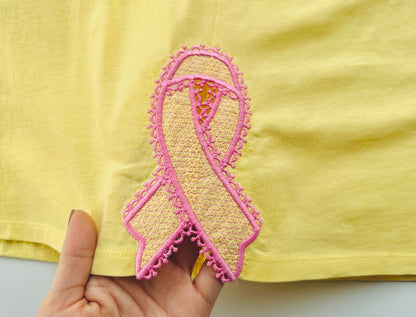 Cancer Ribbon Side Bow