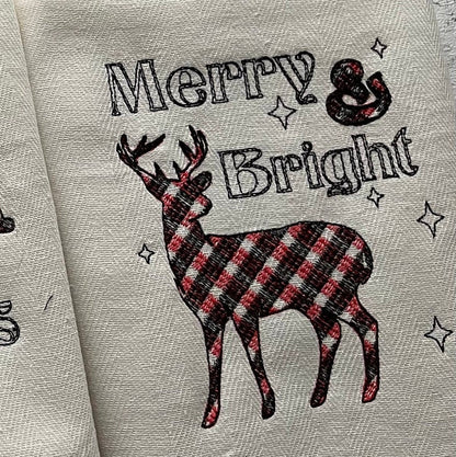 Merry and Bright Christmas Deer
