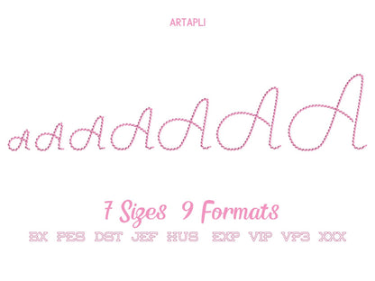 Swirl and Twirl Stem Stitch Handwritten Font