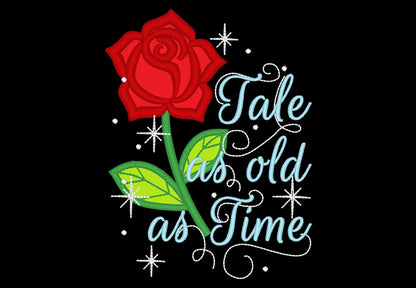 Tale as Old as Time Belle Rose Applique