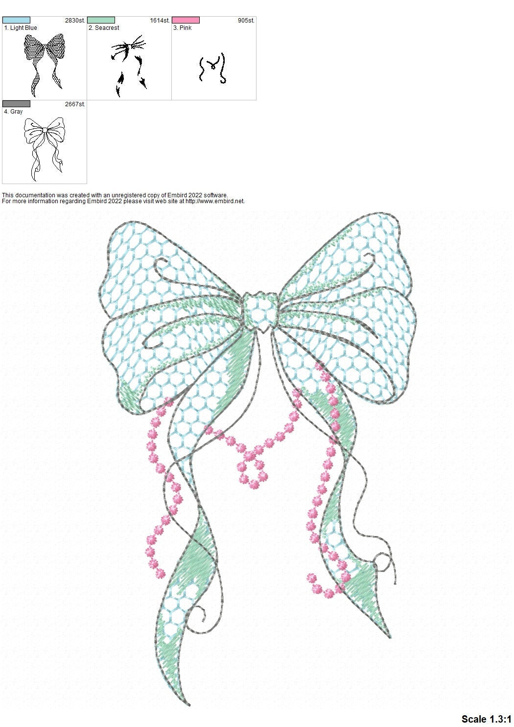 Trendy Lace Bow Light Stitch
