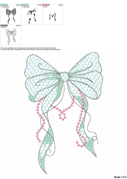 Trendy Lace Bow Light Stitch