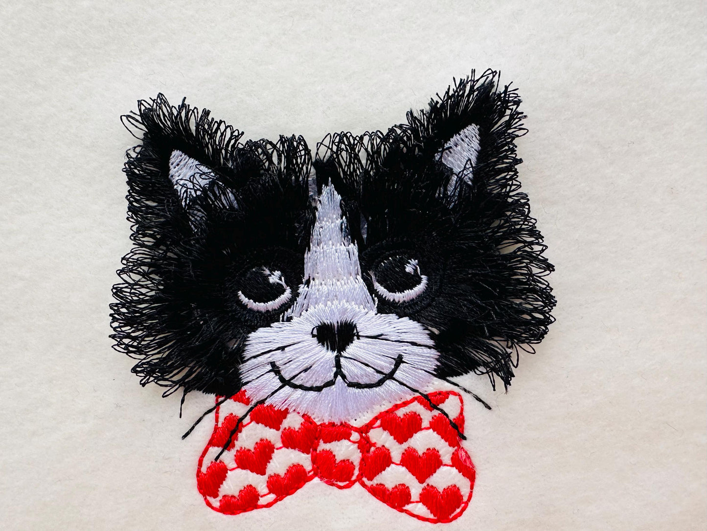 Fringed Kitty Cat with Bow Tie