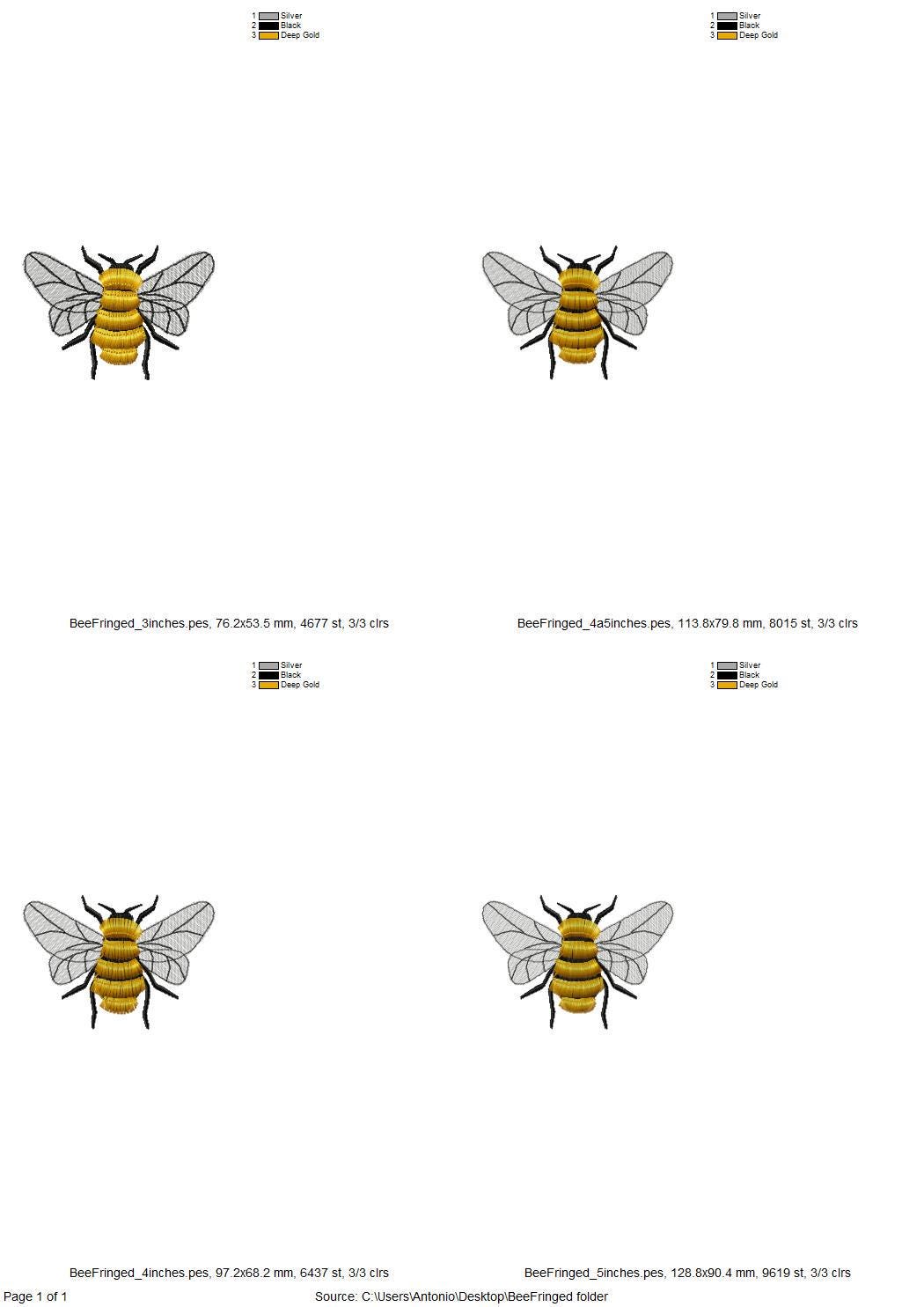 Cute Fringed Bee Honeybee