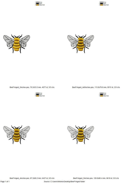 Cute Fringed Bee Honeybee