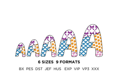 Patchwork Patterned Summer Font