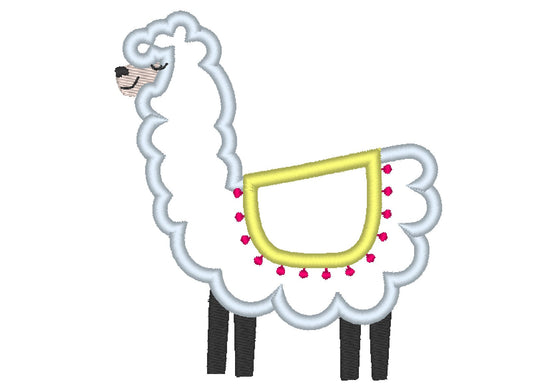 Lama, llama machine embroidery applique designs assorted sizes,