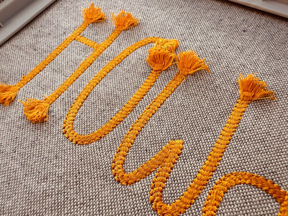 Rope Stitch Font with Fringed Tassel