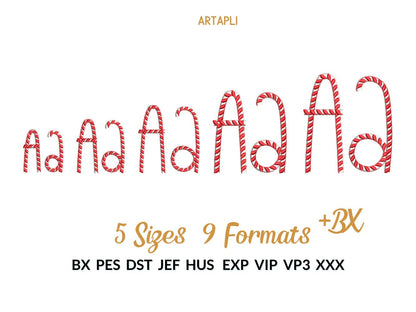 Christmas Santa Candy Cane Font