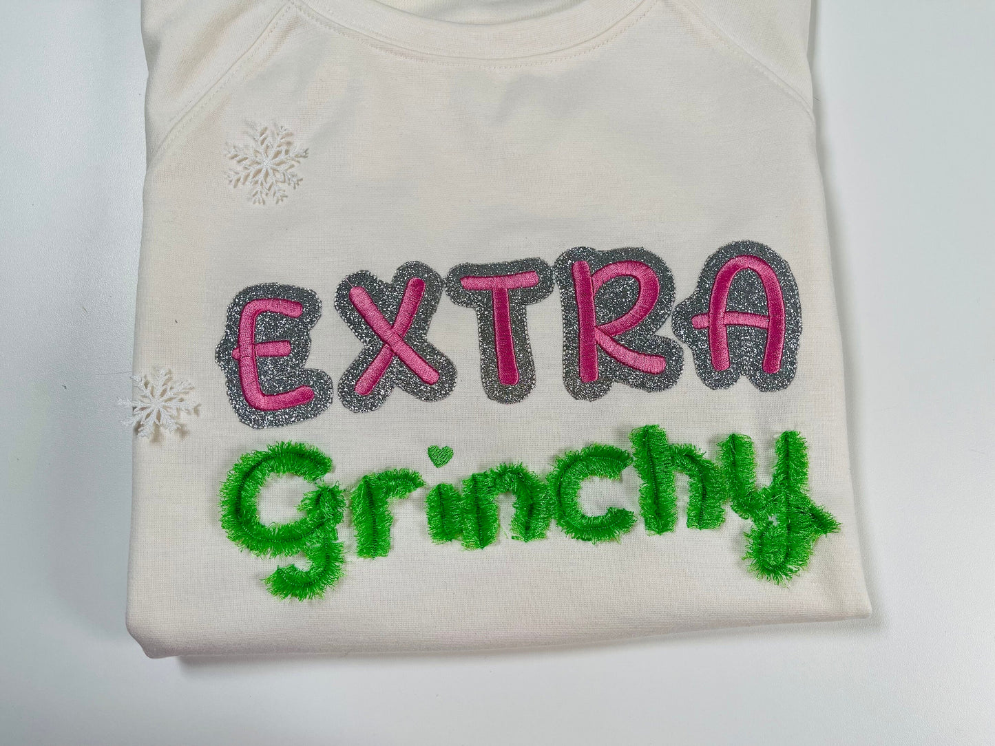 Glitter Faux Patch Font Applique