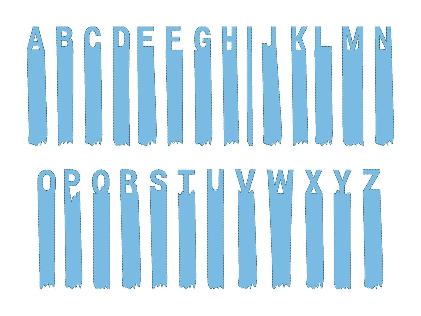 Brush Stroke Painter Font Applique