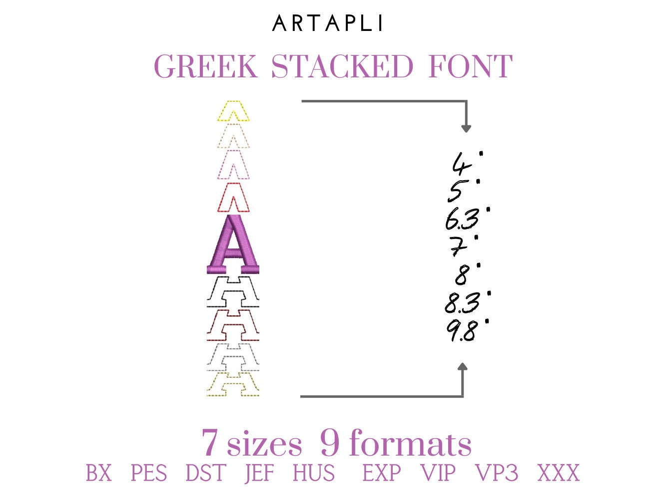 Trendy Greek Stacked Font