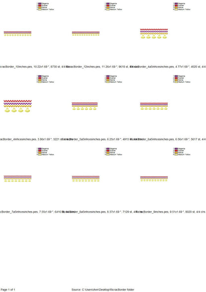 Ric Rac Fringed Tassel Bottom Border