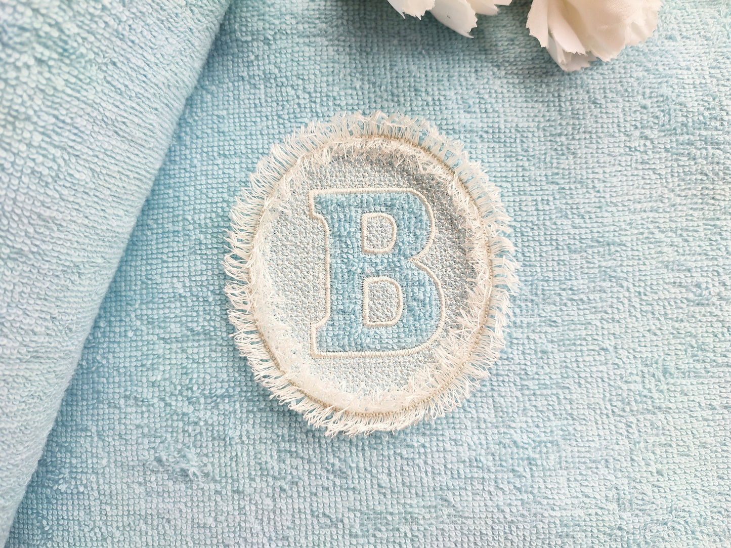 Fringed Monogram Frame and Embossed Font