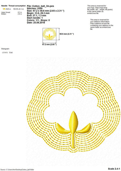 Embossed Cotton Flower Ball