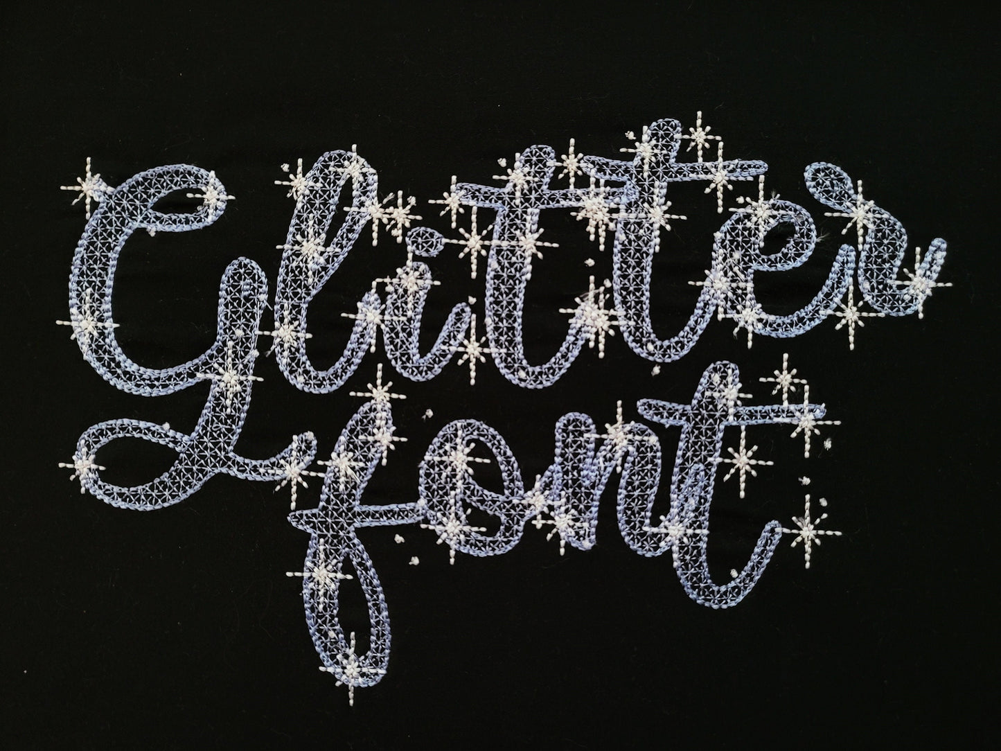 Sparkling Font Night Starry Sky