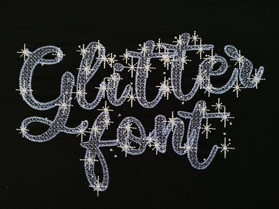 Sparkling Font Night Starry Sky