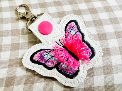 Fringed Butterfly Keychain ITH