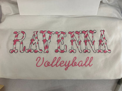 Cow Spots Patterned Fishtail Font