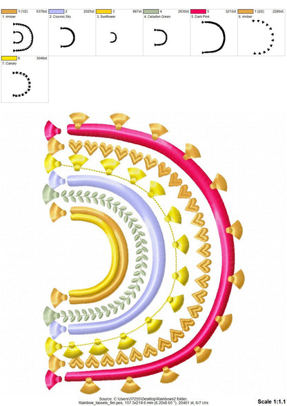 Boho Rainbow With Fringed Tassels