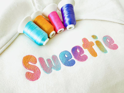 Iridescent Gradient Ombre Font Sweetie