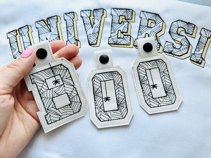 Spiderweb Monogram Keychain