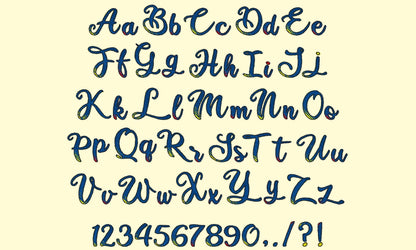 Iridescent Ombre Font Bella