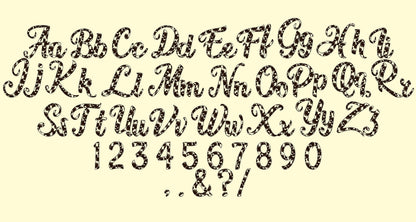 Leopard Spots Patterned Handwritten Font