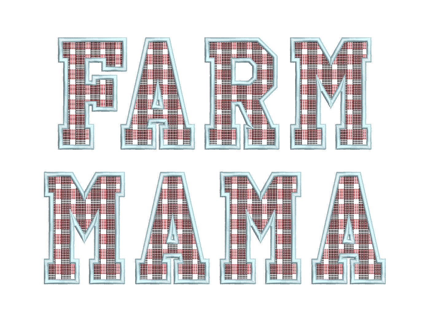 Gingham Plaid Block Font