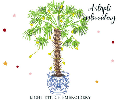 Chinoiserie Christmas Palmetto Tree
