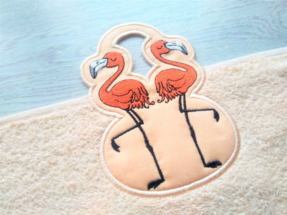 Flamingo Towel Hanging Hole Topper