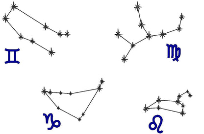 12 Zodiac Signs Costellation Star