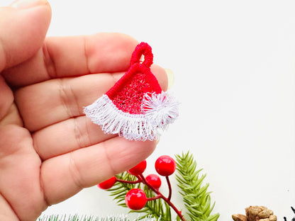 Fringed Santa Hat Earrings