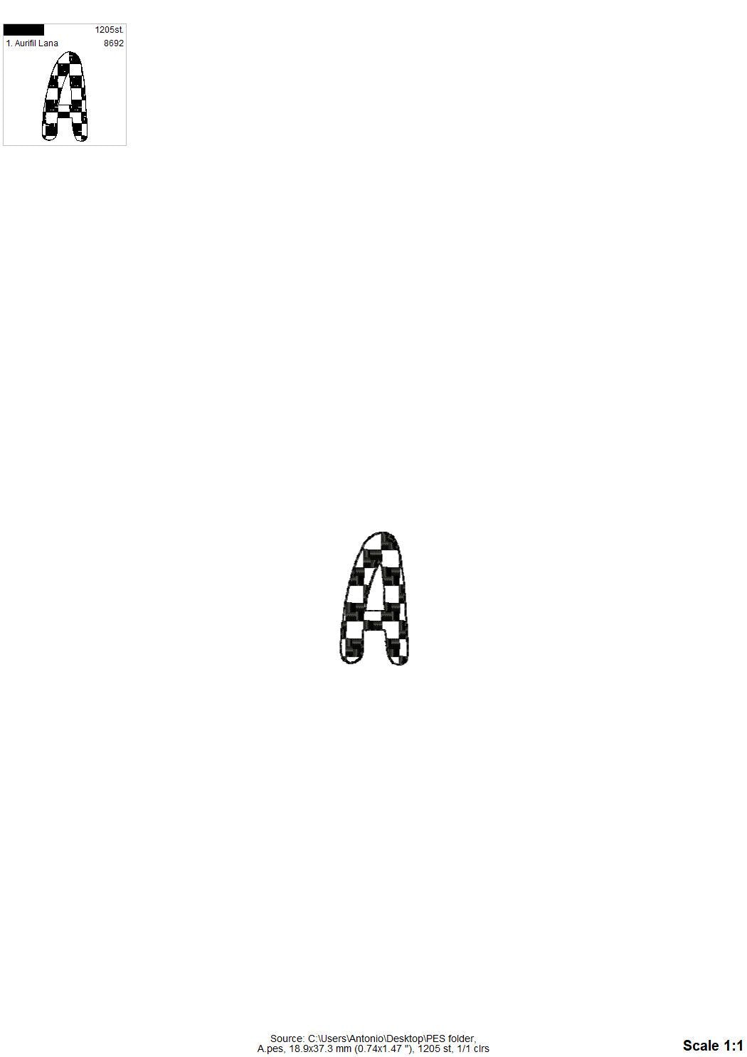 Checkered Patterned Font