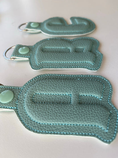 Puffy Puff Foam Monogram Keychain ITH