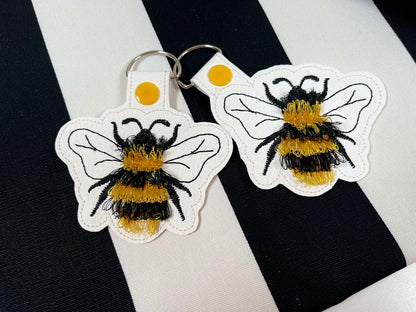 Fringed Honeybee Bee Keychain