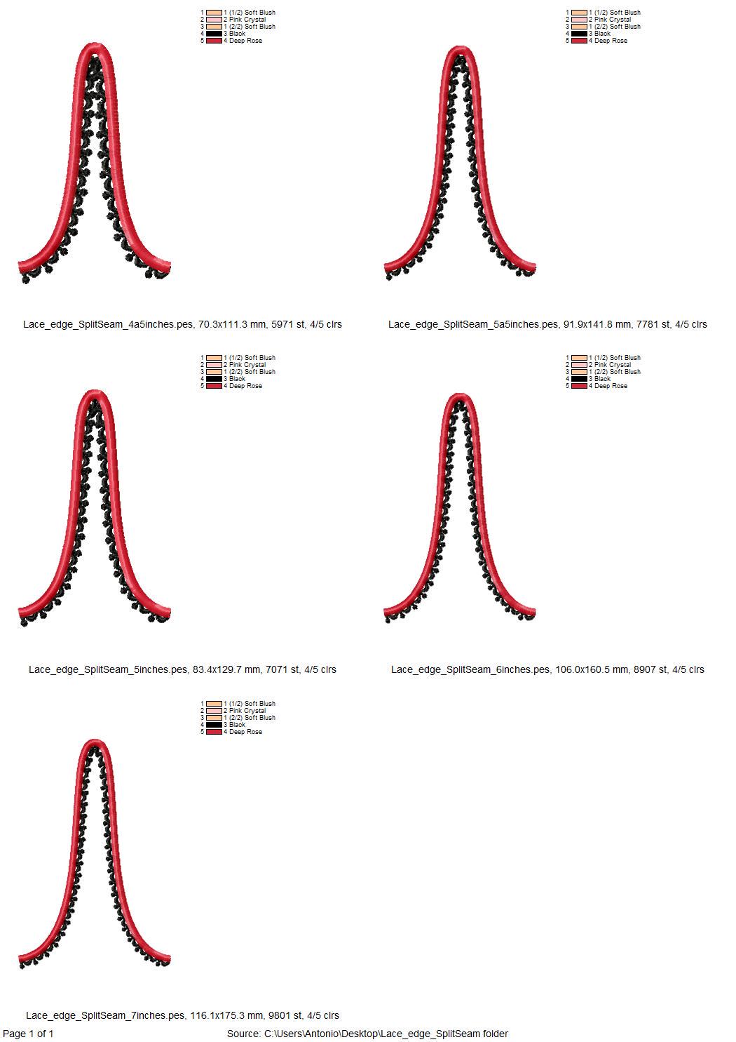 Elegant Lace Edge Split Side Seam