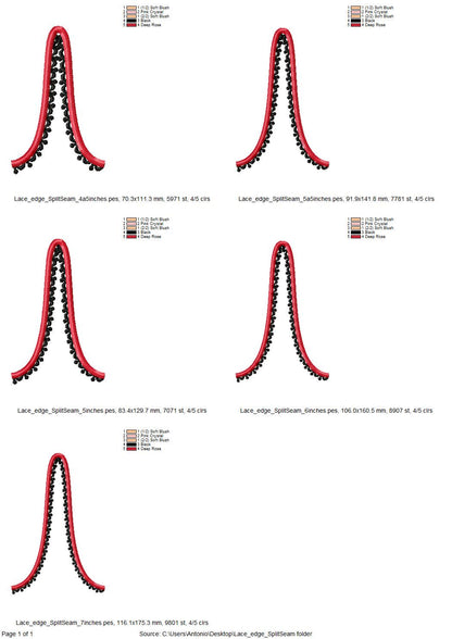 Elegant Lace Edge Split Side Seam