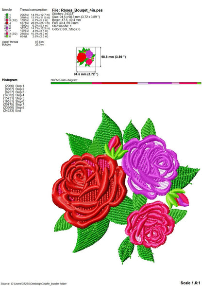 Shabby Chic Rosebud Rose Flower