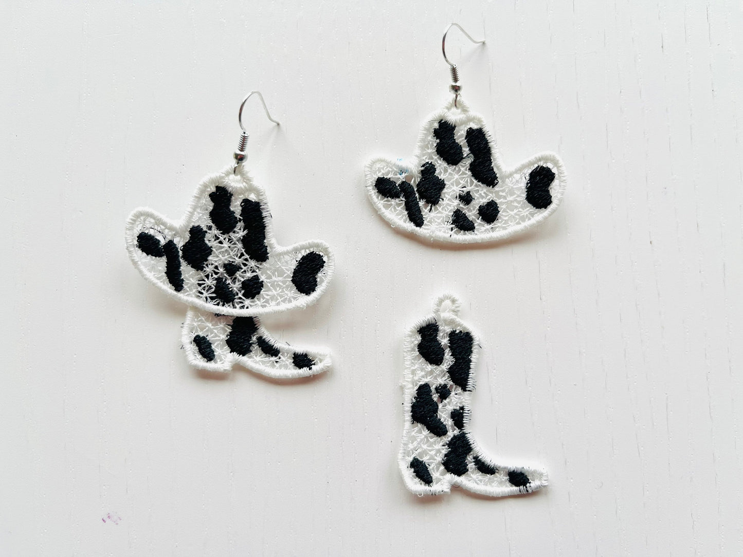 Cowboy Cowgirl Boots and Hat Earrings