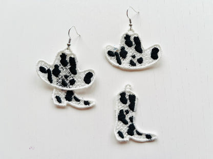 Cowboy Cowgirl Boots and Hat Earrings