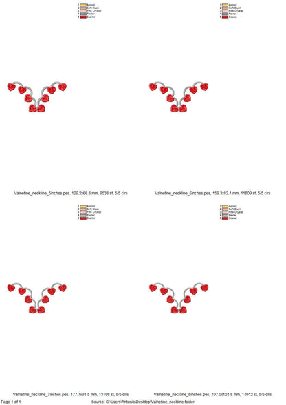 Valentine Heart Neckline Scalloped Cutout