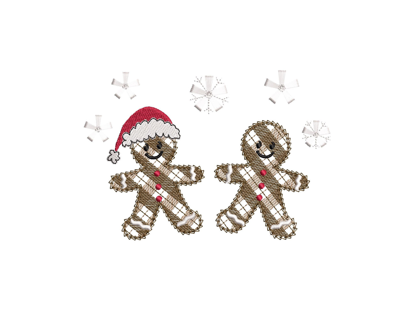 Cute Plaid Gingerbread Man 2 in a row